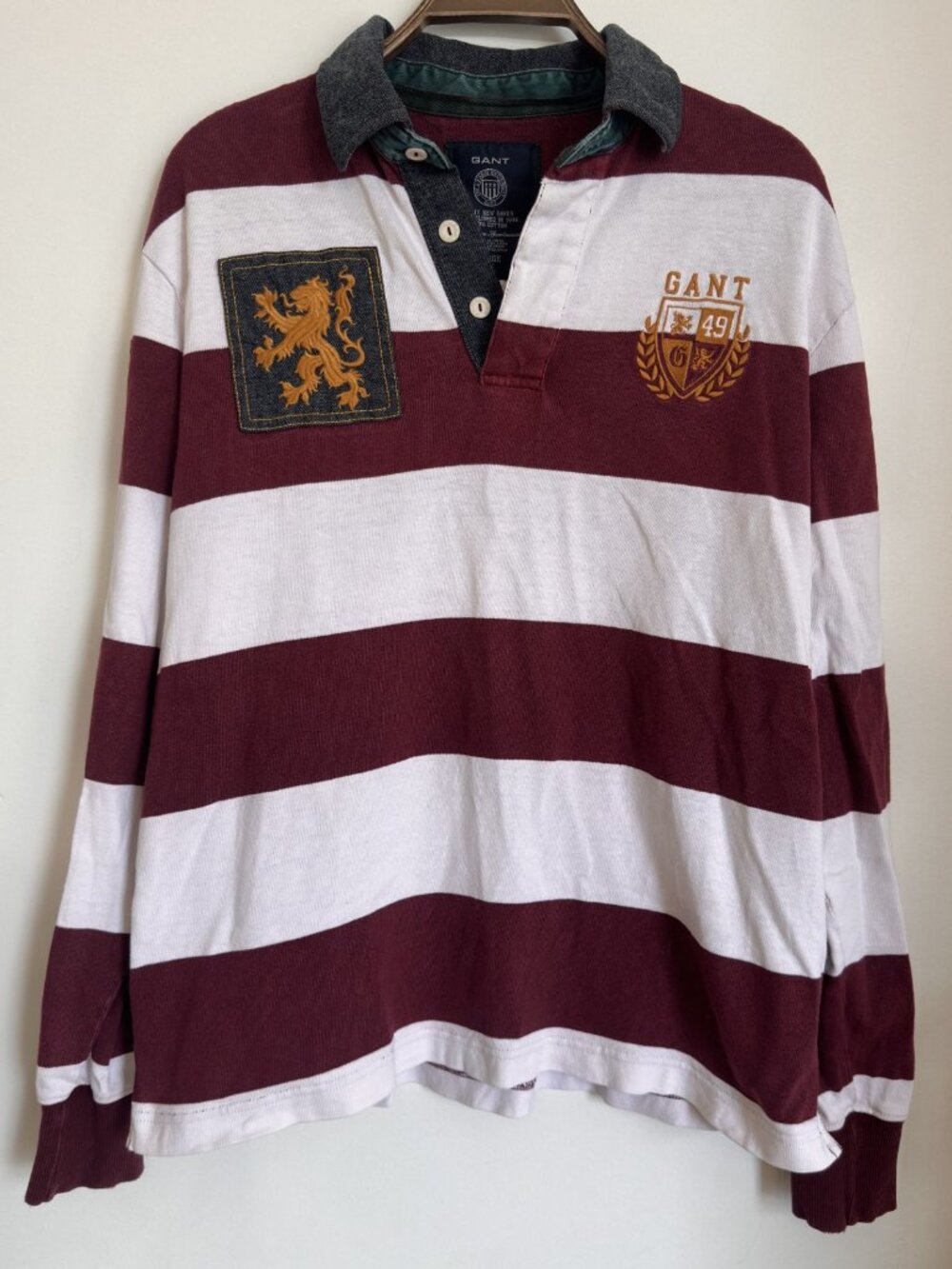 VINTAGE GANT RUGBY SHIRT (HERITAGE ITEM) MEN'S LARGE